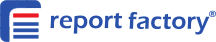 Report Factory blue logo with name